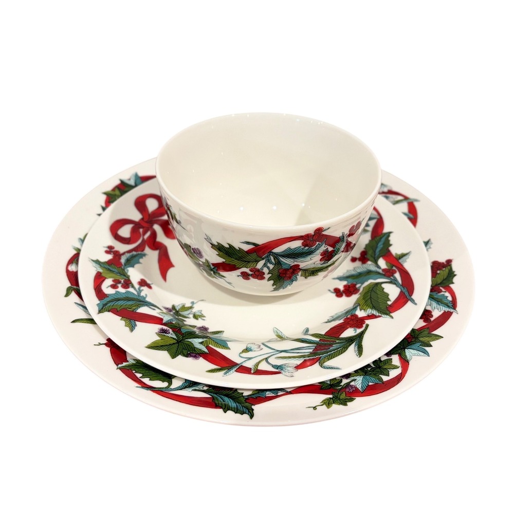 Martha Stewart Holiday Garden 16pc Dinnerware Set Dinner Plates Mugs Christmas